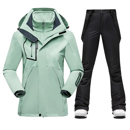 AYWTIUN Skianzug Damen Winter Ski Anzug Frauen Warme Wind wasserdichte Ski Jacke Ski Hosen Weibliche Outdoor Sport Schnee Mantel Hosen Snowboard Tragen(1set(Jacket Pants) 03,3XL(60-70kg)) von AYWTIUN