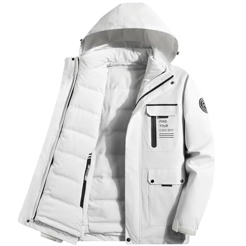 AYWTIUN Skianzug Damen Winter-Skianzug for Damen, Daunenjacke und Hose, warm, Winddicht, wasserdicht, warme Ski- und Snowboard-Kleidung(1pc White Jackets,XL(50-57kg)) von AYWTIUN