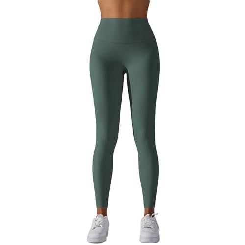 AYWTIUN Yoga leggings Damen Yoga-Leggings for Damen, Fitness-Leggings, Lauf-/Radhosen, atmungsaktiv, Sport-Leggings mit hoher Taille, Sommer-Workout-Gymnastikkleidung(Dark Green,XS) von AYWTIUN