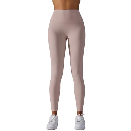 AYWTIUN Yoga leggings Damen Yoga-Leggings for Damen, Fitness-Leggings, Lauf-/Radhosen, atmungsaktiv, Sport-Leggings mit hoher Taille, Sommer-Workout-Gymnastikkleidung(Dark Pink,L) von AYWTIUN