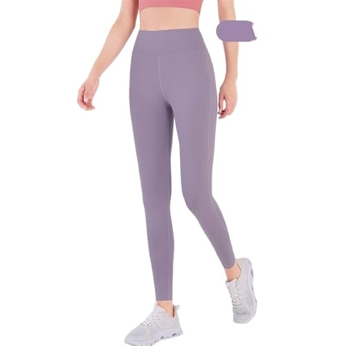 AYWTIUN Yoga leggings Damen Yogahose, hohe Taille, Nahtlose Leggings, Push-Up-Sport, Fitness, Fitnessstudio, Laufhose for Frauen, elastische Hose, Strumpfhose(Purple,L) von AYWTIUN