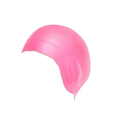 Badekappe Silikon-Badekappen-Abdeckung Ohren for Männer und Frauen, wasserdichter Gehörschutz, 3D-haltbarer, feuchtigkeitsbeständiger Schwimmgummi (Color : Pink) von AYWTIUN