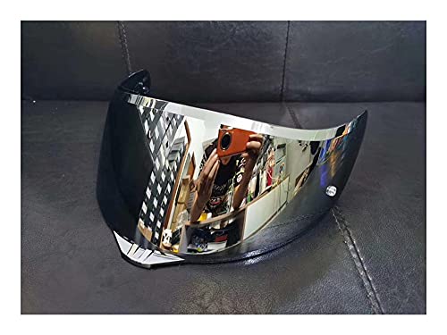 AYXAMO Motorradbrille，Motorradbrille Herren Helm-Visier für Motorrad-Helmgläser Motorrad-Helm-Verfärbungslinse Nachtsicht-Visier(Silver) von AYXAMO