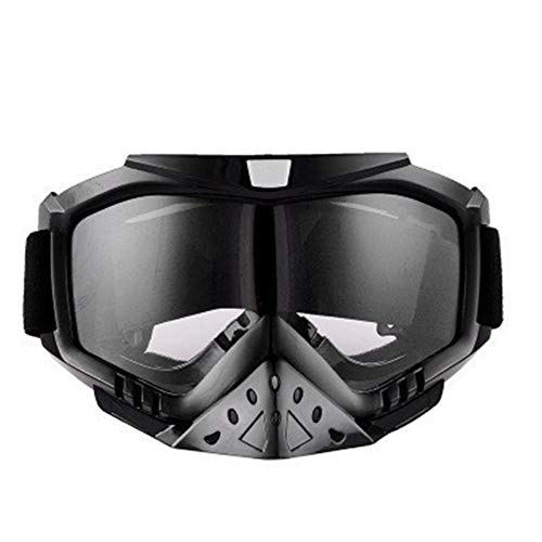 AYXAMO Motorradbrille，Motorradbrille Herren Motorrad Off-Road-Helmbrillen Reiten Winddichte Goggles-Skibrillen Rennbrillen, blendende Gläser(Transparent) von AYXAMO