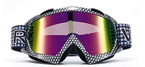 AYXAMO Motorradbrille，Motorradbrille Herren Motorradbrillen abseits der Straße Dirt Bike Staubdicht Rennmotorrad Gläser Anti Wind Eyewear Brille(QL013 5 R) von AYXAMO