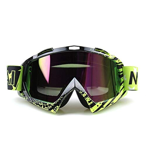 AYXAMO Motorradbrille，Motorradbrille Herren Outdoor Motorcycle Goggles Radfahren Off-Road Ski Sport ATV Dirt Bike Racing Gläser for Motocross-Brille(Reflective U820) von AYXAMO