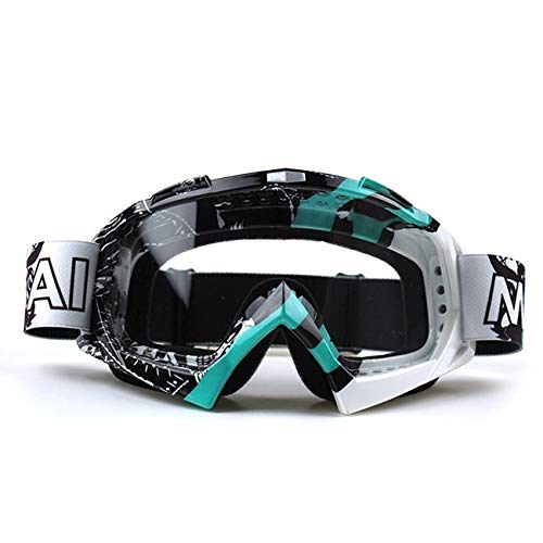 AYXAMO Motorradbrille，Motorradbrille Herren Outdoor Motorcycle Goggles Radfahren Off-Road Ski Sport ATV Dirt Bike Racing Gläser for Motocross-Brille(X4953 T) von AYXAMO