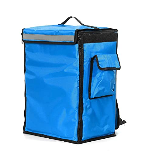 AYXAMO Pizza Liefertasche，Pizzatasche 42L Wärmedämmerte Tasche Tragbare Pizza Food-Liefertasche Picknick-Speicher-Roller-Rucksack-Kühler-Taschen Faltende Isolierpackung(Blue) von AYXAMO