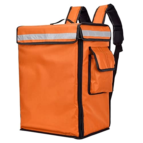 AYXAMO Pizza Liefertasche，Pizzatasche 42L große Kühlertaschen Kuchen Takeaway Box Gefrierschrank Rucksack Fast Food Pizza Lieferung Inkubator Eisbeutel Mahlzeit Paket Auto Lunchbox(Orange) von AYXAMO