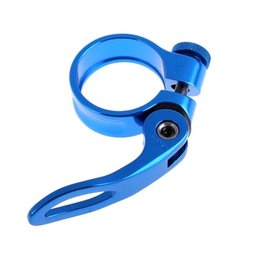 AYXAMO Sattelklemme,Fahrrad Sattelklemme (2 Stück) 31,8 mm Schnellspanner USO apto para Fahrradsattel, Sattelstütze(Blue) von AYXAMO