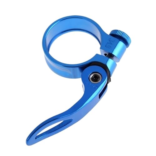 AYXAMO Sattelklemme,Fahrrad Sattelklemme 2 Stück Aluminiumlegierung Quick 31,8 mm Fahrrad Radfahren Sattel Sattelstütze Klemme Schnellspanner Stil(Blue) von AYXAMO