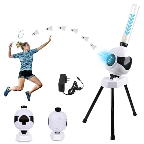 AYYDS Badminton-Aufschlagmaschine, Tragbare Badminton Ball Launcher, Automatische Badminton-Ballmaschine, Einstellbarem Winkel, Festpunkt-Aufschlag, 50 Ballkapazität AYYDS Badminton-Aufschlagmaschine, Tragbare Badminton Ball Launcher, Automatische Badminton-Ballmaschine, Einstellbarem Winkel, Festpunkt-Aufschlag, 50 Ballkapazität von AYYDS