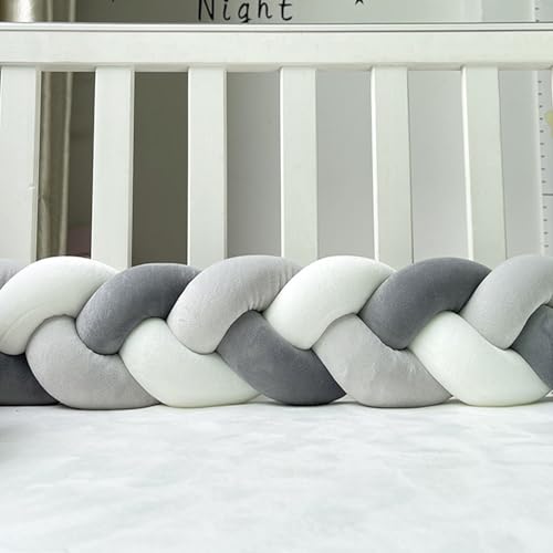 AZMAHT Bettschlange Baby SeitenschläFerkissen 3 Strands Babybett Umrandungen Bettkantenschutz Superweich Knotenkissen Stillkissen Baby Seitenlagerungskissen FüR Wohndekoration,A11,350cm von AZMAHT