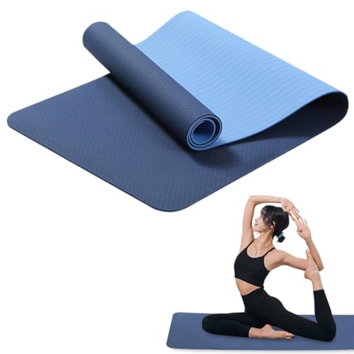 AZURAOKEY Yogamatte, extra dicke Yogamatte, rutschfeste Trainingsmatte für Männer und Frauen rutschfeste Sport-Fitnessmatte für Yoga, Pilates und Fitness-Workouts von AZURAOKEY