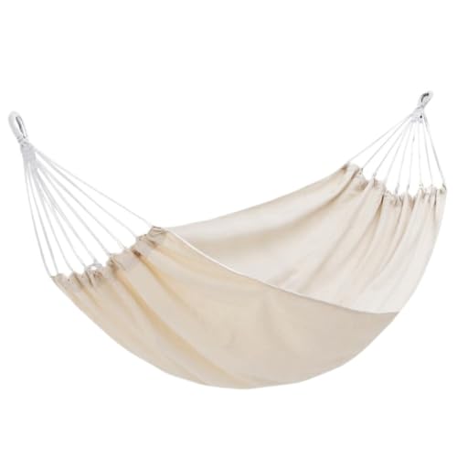 Aaenzm Hängematte Beige Hängematte Outdoor Swing Sommer Camping W Anti-Rollover Home Indoor Einzel-Doppel-Schlafsaal for Erwachsene Reisecamping(Beige,A) von Aaenzm