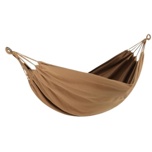 Aaenzm Hängematte Beige Hängematte Outdoor Swing Sommer Camping W Anti-Rollover Home Indoor Einzel-Doppel-Schlafsaal for Erwachsene Reisecamping(Brown,B) von Aaenzm