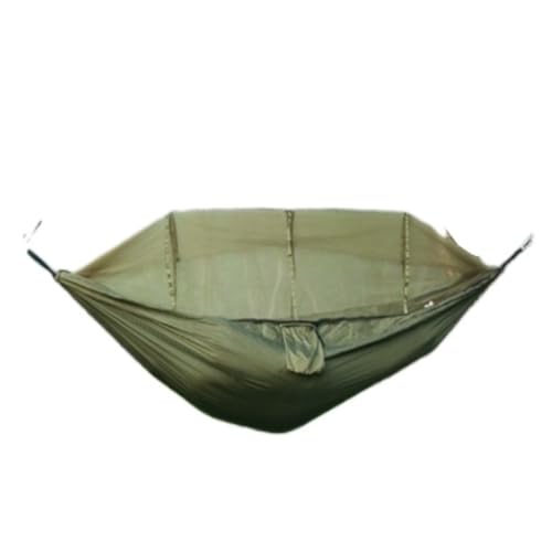 Aaenzm Hängematte Camping Hängematte Outdoor Camping Tragbare Einzel Fallschirm Tuch DREI-Farbe Gürtel Anti-mücken Hängematte Reisecamping(A) von Aaenzm