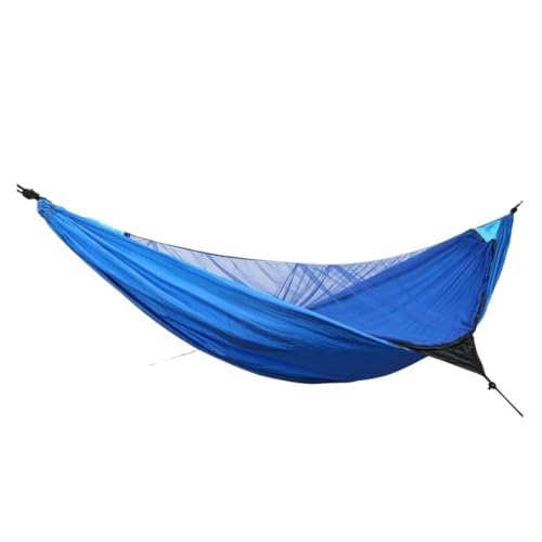 Aaenzm Hängematte Outdoor-Moskitonetz, Automatische, Schnell Zu Öffnende Anti-Mücken-Hängematte, Outdoor-Einzel- Und Doppel-Fallschirm-Hängematte Reisecamping(Blue) von Aaenzm