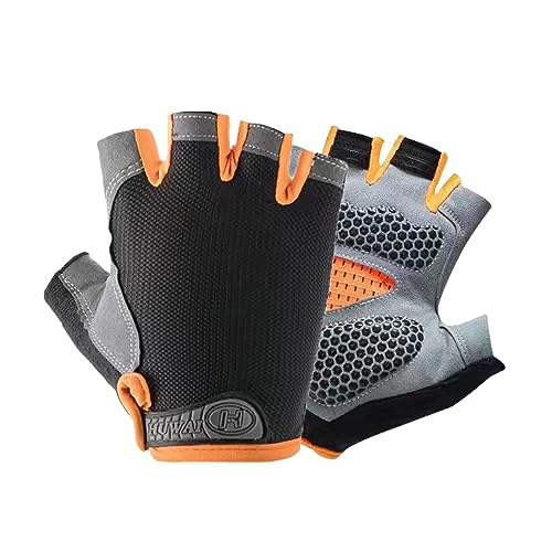 Aaoehiewp Butterfly Mesh stoßdämpfende Halbfinger Handschuhe, Frühling und Sommer Sport Anti-Rutsch und Verschleiß Handschuhe, Winddichte Reitelastische Handschuhe von Aaoehiewp