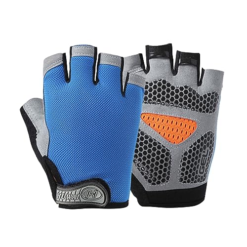 Aaoehiewp Butterfly Mesh stoßdämpfende Halbfinger Handschuhe, Frühling und Sommer Sport Anti-Rutsch und Verschleiß Handschuhe, Winddichte Reitelastische Handschuhe von Aaoehiewp