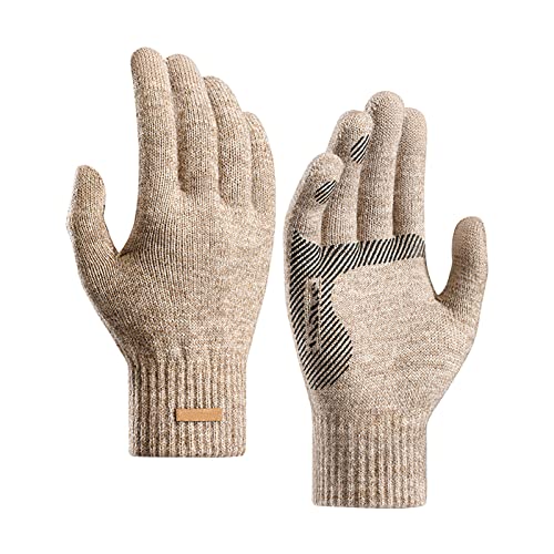 Aaoehiewp Winter Touchscreen Handschuhe Warme Fleece gefütterte Strickhandschuhe Elastische Manschette Winter Texting Handschuhe von Aaoehiewp