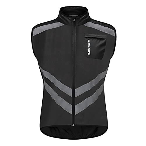 Mountainbike Reiten Windbreaker Jacke Weste reflektierende Anti-Spritz Haut Kurzarm Top Licht von Aaoehiewp