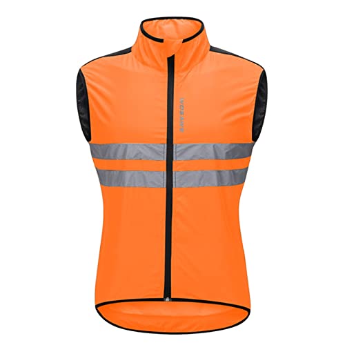 Rennrad Bekleidung Shop Herren, ärmellose Jacke, Reisen, Wandern, Laufen, Softshelljacke Ski Damen Große Größen (Orange, L) von Aaoehiewp