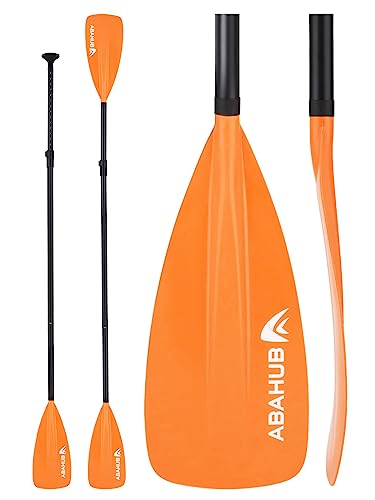 Abahub SUP Paddel / 2 in 1 Sup Kajak Paddel Aluminium Einstellbares Stand Up Paddle für Paddleboard, Aluminiumlegierung PU-beschichtete Schaft 172-213cm Kunststoff Nylon Klinge (4 Piece-orange) von Abahub