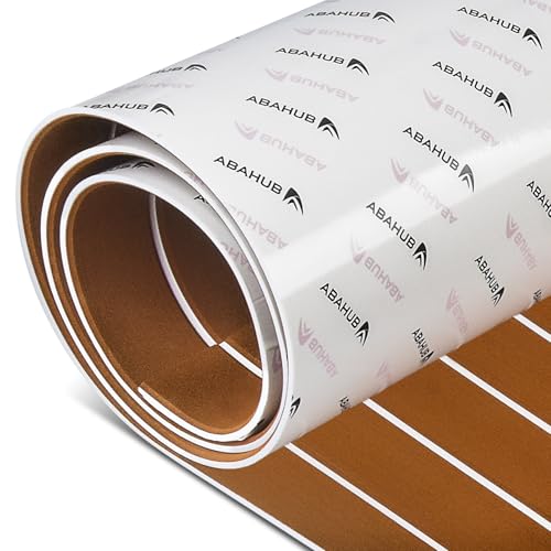 Abahub Bootsbeschlag Eva Schaum Selbstklebend Boots Bodenbelag rutschfeste Faux Teak Marine Boot Decking Matte für Boote Yachtboden Schwimmbad 121x42cm, 243cm x6/42/60/73/91/115cm Abahub Bootsbeschlag Eva Schaum Selbstklebend Boots Bodenbelag rutschfeste Faux Teak Marine Boot Decking Matte für Boote Yachtboden Schwimmbad 121x42cm, 243cm x6/42/60/73/91/115cm von Abahub