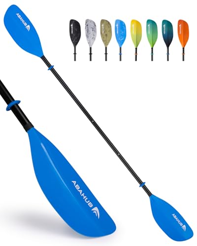 Abahub Kajak Paddel verstellbar 230cm bis 250cm 3teilig Doppelpaddel Schwimmende Kajakpaddel Bootsruder Kanuruder für Kajakfahren Aluminiumlegierungs Schaft Kunststoff Klingen Blau Abahub Kajak Paddel verstellbar 230cm bis 250cm 3teilig Doppelpaddel Schwimmende Kajakpaddel Bootsruder Kanuruder für Kajakfahren Aluminiumlegierungs Schaft Kunststoff Klingen Blau von Abahub