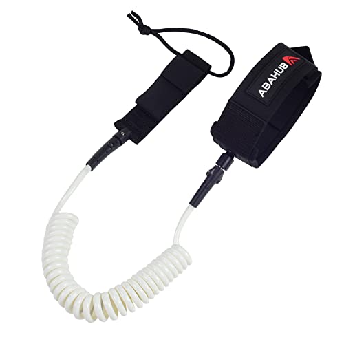 Abahub SUP Leash, Sup Zubehör, Surfboard Leash Board Sup Sicherheitsleine, 10ft 7 mm Leash für Erwachsene Weiß Abahub SUP Leash, Sup Zubehör, Surfboard Leash Board Sup Sicherheitsleine, 10ft 7 mm Leash für Erwachsene Weiß von Abahub