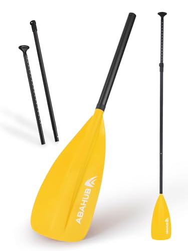 Abahub SUP Paddel Aluminium Einstellbares Stand Up Paddle für Paddleboard, Aluminiumlegierung PU-beschichtete Schaft 172-213cm Kunststoff Nylon Klinge Gelb Abahub SUP Paddel Aluminium Einstellbares Stand Up Paddle für Paddleboard, Aluminiumlegierung PU-beschichtete Schaft 172-213cm Kunststoff Nylon Klinge Gelb von Abahub
