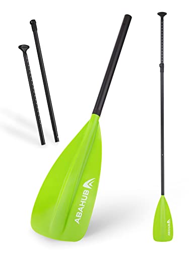 Abahub SUP Paddel / 2 in 1 Sup Kajak Paddel Aluminium Einstellbares Stand Up Paddle für Paddleboard, Aluminiumlegierung PU-beschichtete Schaft 172-213cm Kunststoff Nylon Klinge (SPD_Grün) von Abahub