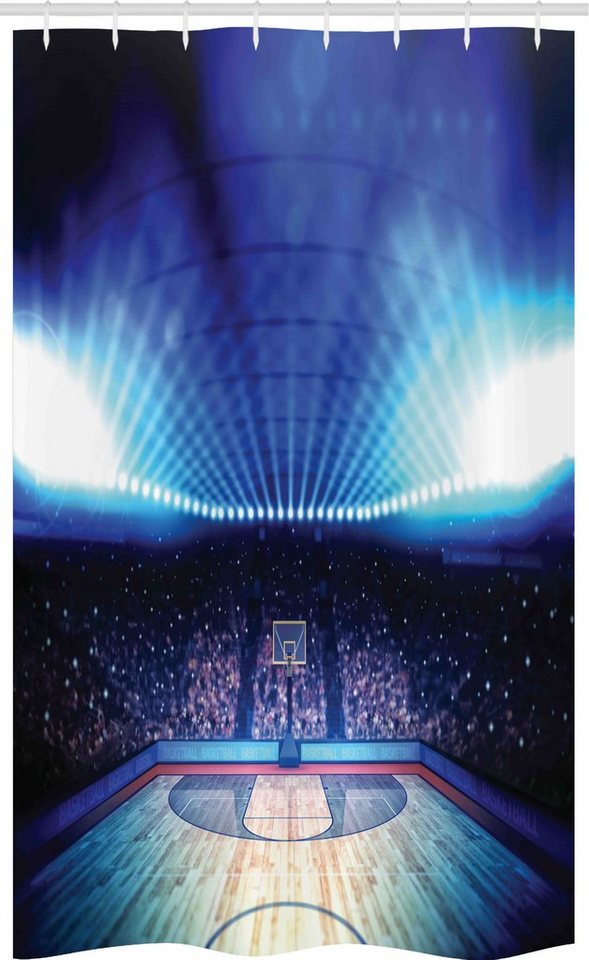 Abakuhaus Duschvorhang Badezimmer Deko Set aus Stoff mit Haken Breite 120 cm, Höhe 180 cm, Sport Basketball Arena Spiel von Abakuhaus