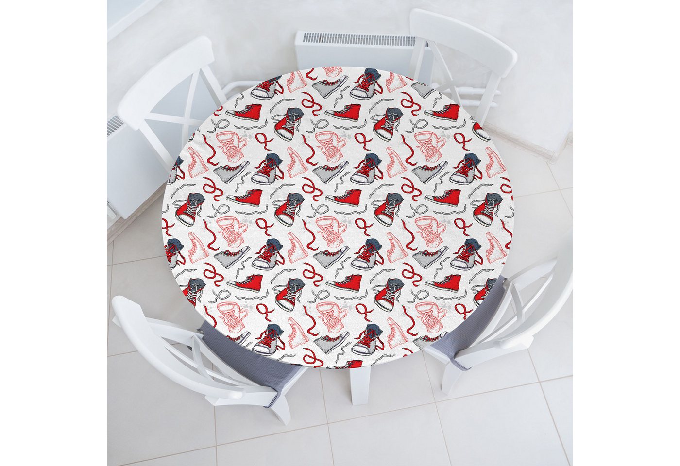 Abakuhaus Tischdecke Rundum-elastische Stofftischdecke, Modern Sportschuhe Turnschuhe Abakuhaus Tischdecke Rundum-elastische Stofftischdecke, Modern Sportschuhe Turnschuhe von Abakuhaus