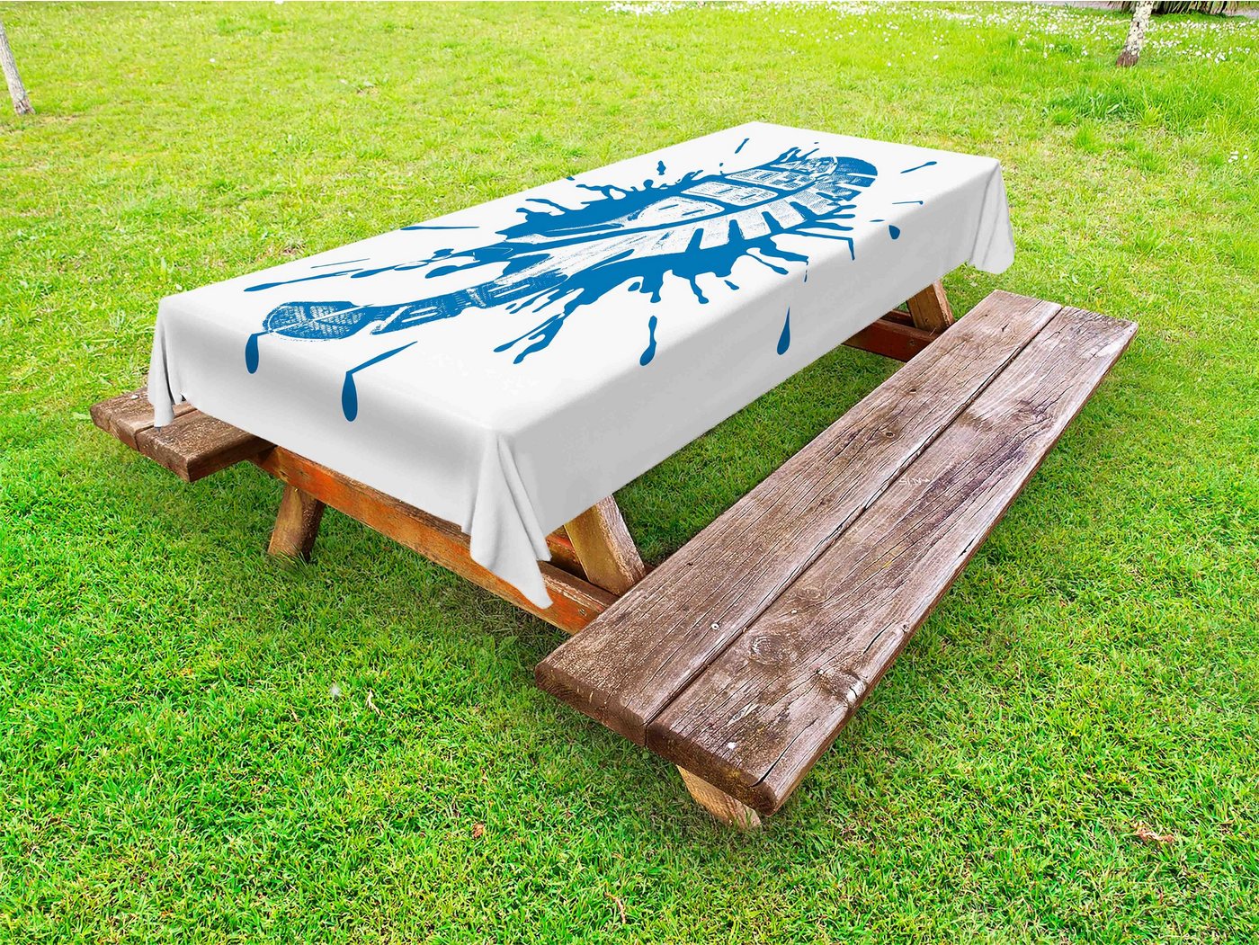 Abakuhaus Tischdecke dekorative waschbare Picknick-Tischdecke, Laufen Schuhe Drucken Malen Sie Spritzen Abakuhaus Tischdecke dekorative waschbare Picknick-Tischdecke, Laufen Schuhe Drucken Malen Sie Spritzen von Abakuhaus