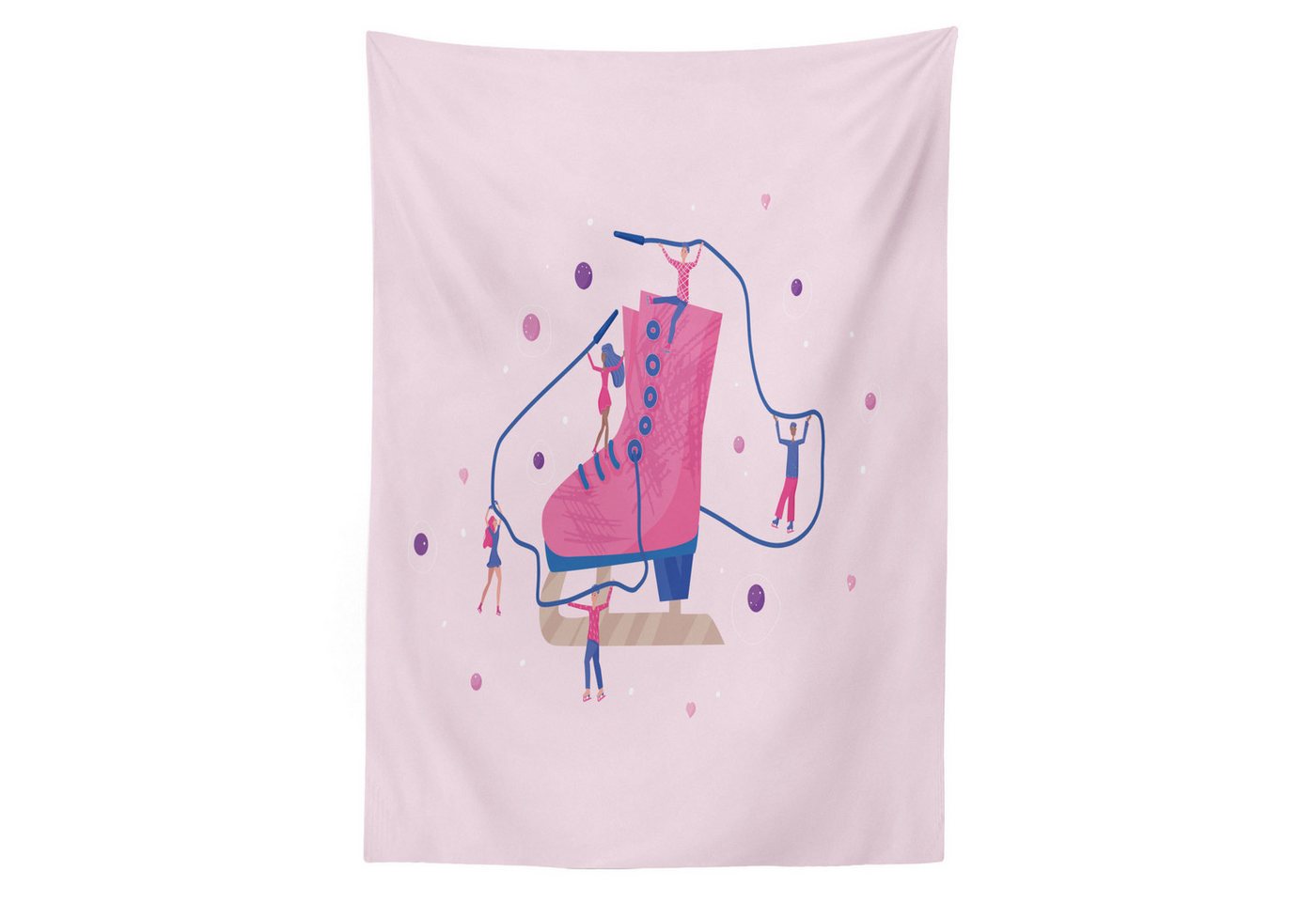 Abakuhaus Tischdecke dekorative waschbare Picknick-Tischdecke, Schlittschuhe Riesen Boot und Menschen Abakuhaus Tischdecke dekorative waschbare Picknick-Tischdecke, Schlittschuhe Riesen Boot und Menschen von Abakuhaus