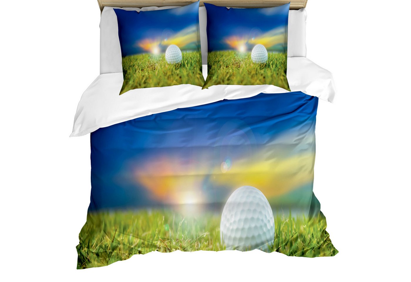 Abakuhaus Bettwäsche Milbensicher Allergiker geeignet mit Kissenbezügen, Microfaser, Golf Ball am Abschlag Rasen Abakuhaus Bettwäsche Milbensicher Allergiker geeignet mit Kissenbezügen, Microfaser, Golf Ball am Abschlag Rasen von Abakuhaus
