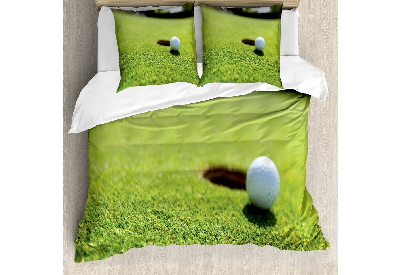 Abakuhaus Bettwäsche Milbensicher Allergiker geeignet mit Kissenbezügen, Microfaser, Golf Golfball auf Lippe Tasse Grass Abakuhaus Bettwäsche Milbensicher Allergiker geeignet mit Kissenbezügen, Microfaser, Golf Golfball auf Lippe Tasse Grass von Abakuhaus