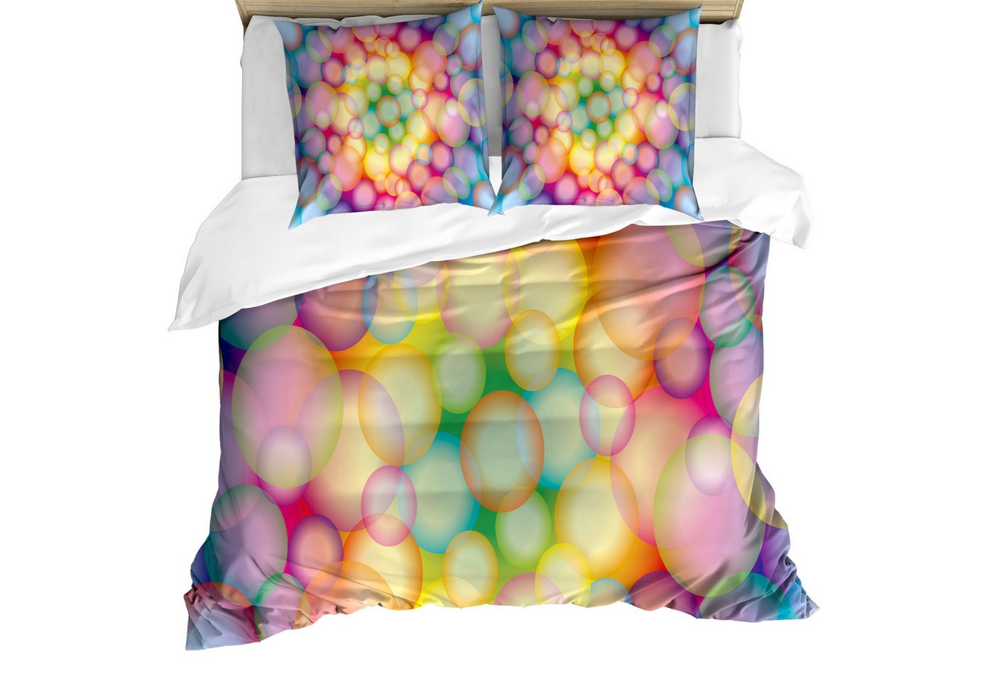 Abakuhaus Bettwäsche Milbensicher Allergiker geeignet mit Kissenbezügen, Microfaser, Modern Hazy Ball Rund Hoop Abakuhaus Bettwäsche Milbensicher Allergiker geeignet mit Kissenbezügen, Microfaser, Modern Hazy Ball Rund Hoop von Abakuhaus