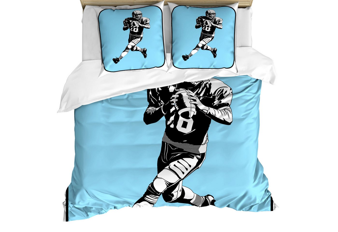 Abakuhaus Bettwäsche Milbensicher Allergiker geeignet mit Kissenbezügen, Microfaser, Sport American Football Retro Abakuhaus Bettwäsche Milbensicher Allergiker geeignet mit Kissenbezügen, Microfaser, Sport American Football Retro von Abakuhaus