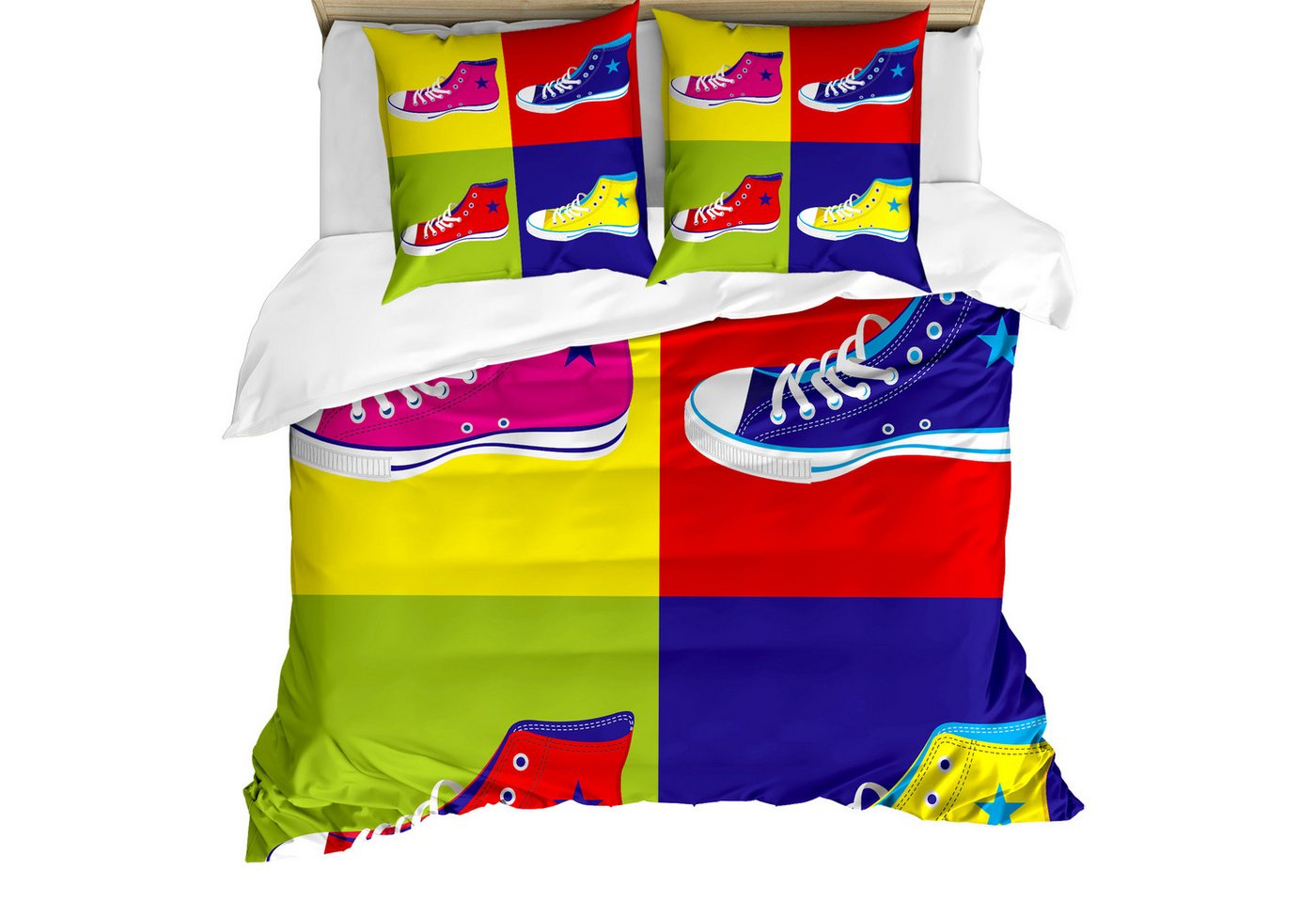 Abakuhaus Bettwäsche Milbensicher Allergiker geeignet mit Kissenbezügen, Microfaser, Teen Zimmer Retro Sportschuhe Abakuhaus Bettwäsche Milbensicher Allergiker geeignet mit Kissenbezügen, Microfaser, Teen Zimmer Retro Sportschuhe von Abakuhaus
