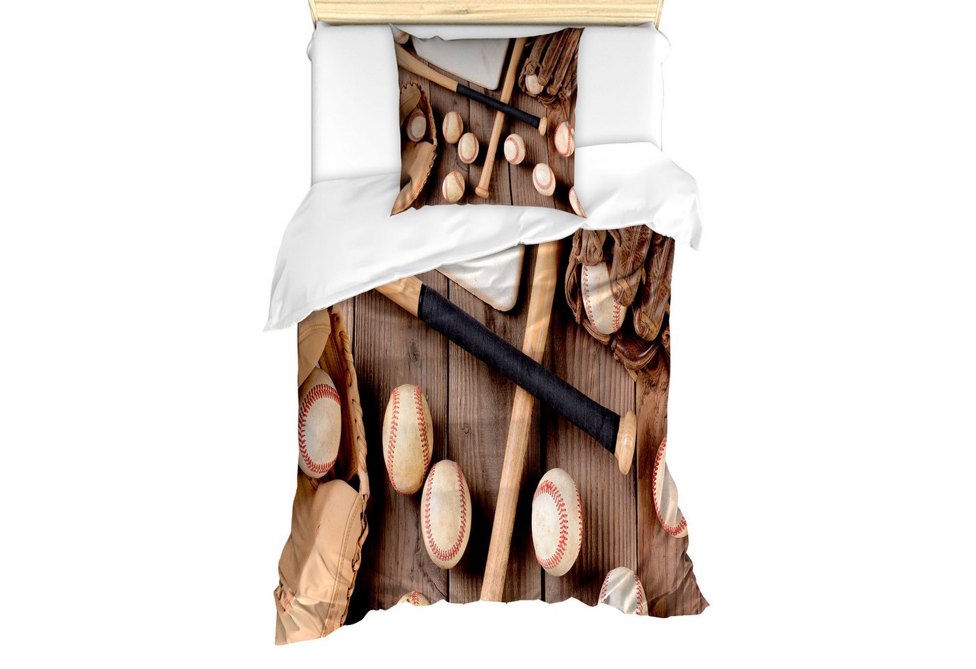 Abakuhaus Bettwäsche Milbensicher Allergiker geeignet mit Kissenbezug, Microfaser, Baseball Schläger Bälle und Handschuhe Abakuhaus Bettwäsche Milbensicher Allergiker geeignet mit Kissenbezug, Microfaser, Baseball Schläger Bälle und Handschuhe von Abakuhaus