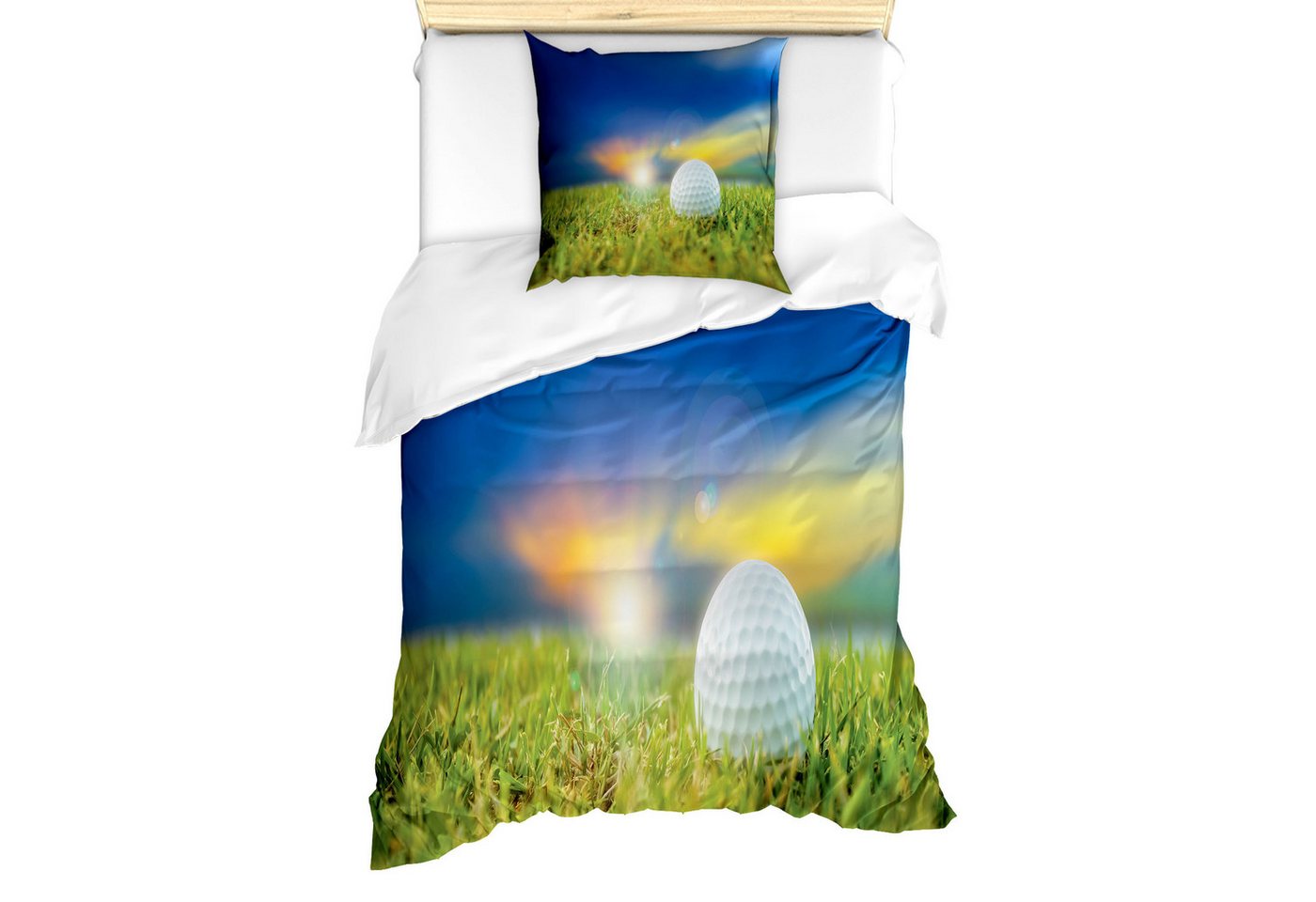 Abakuhaus Bettwäsche Milbensicher Allergiker geeignet mit Kissenbezug, Microfaser, Golf Ball am Abschlag Rasen Abakuhaus Bettwäsche Milbensicher Allergiker geeignet mit Kissenbezug, Microfaser, Golf Ball am Abschlag Rasen von Abakuhaus