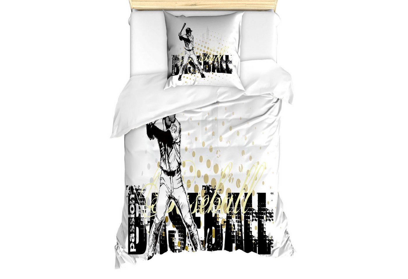 Abakuhaus Bettwäsche Milbensicher Allergiker geeignet mit Kissenbezug, Microfaser, Sport Baseball Grunge Batting Abakuhaus Bettwäsche Milbensicher Allergiker geeignet mit Kissenbezug, Microfaser, Sport Baseball Grunge Batting von Abakuhaus