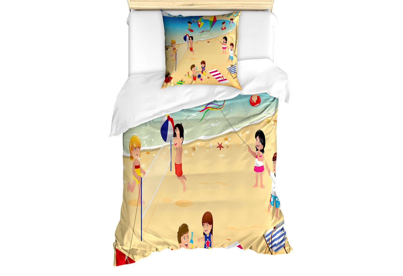Abakuhaus Bettwäsche Milbensicher Allergiker geeignet mit Kissenbezug, Microfaser, Sport Beach-Volleyball Abakuhaus Bettwäsche Milbensicher Allergiker geeignet mit Kissenbezug, Microfaser, Sport Beach-Volleyball von Abakuhaus
