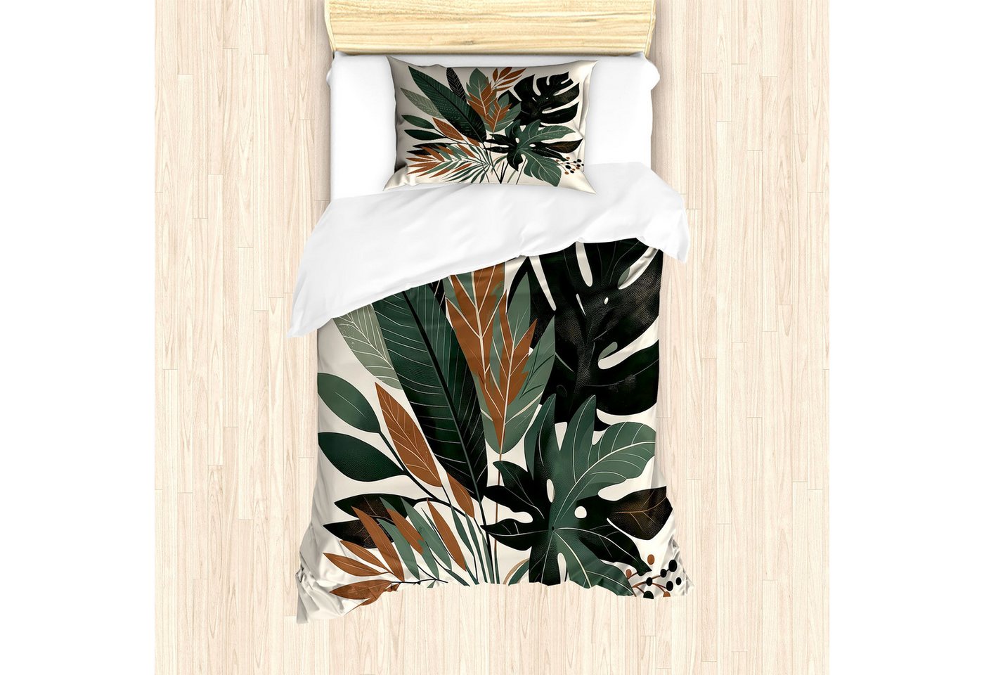 Abakuhaus Bettwäsche Top Qualität Weich und Warm 3 Teiligen Bettbezug mit 1 Kissenbezüge, Microfaser, Monstera Tropische Blätter ein Tanz der Natur Abakuhaus Bettwäsche Top Qualität Weich und Warm 3 Teiligen Bettbezug mit 1 Kissenbezüge, Microfaser, Monstera Tropische Blätter ein Tanz der Natur von Abakuhaus