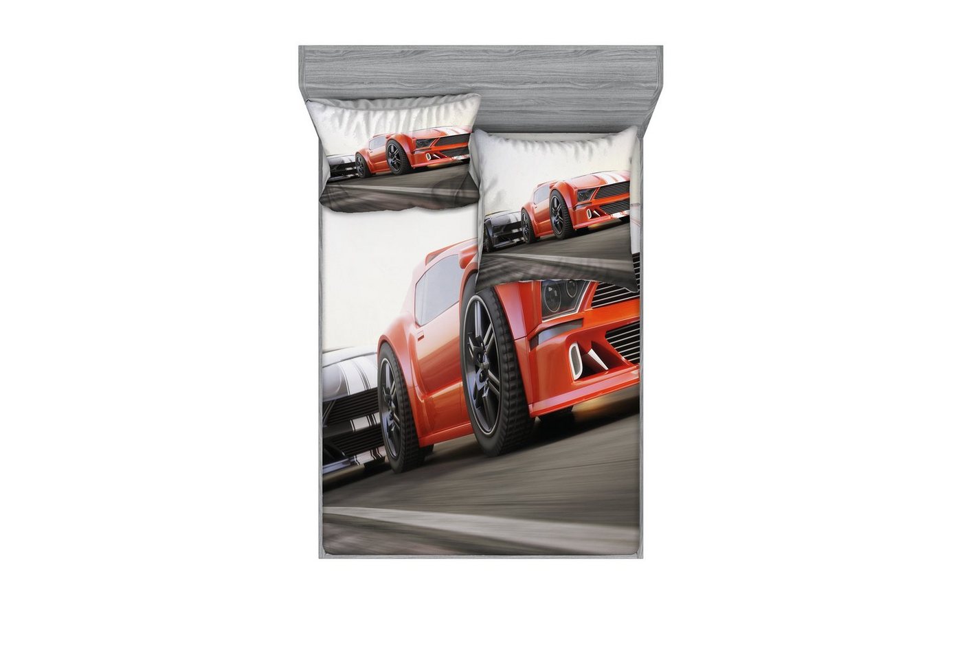 Abakuhaus Bettwäsche bedrucktes 3-teiliges Bettwäscheset, Microfaser, Autos Sport Autobahn-Wettbewerb Abakuhaus Bettwäsche bedrucktes 3-teiliges Bettwäscheset, Microfaser, Autos Sport Autobahn-Wettbewerb von Abakuhaus