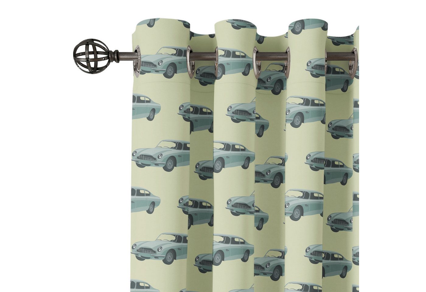 Abakuhaus Gardine Dekorative 2-Panel-Fenstervorhänge für Schlafzimmer Wohnzimmer, Jahrgang Retro Sports Car Design Abakuhaus Gardine Dekorative 2-Panel-Fenstervorhänge für Schlafzimmer Wohnzimmer, Jahrgang Retro Sports Car Design von Abakuhaus