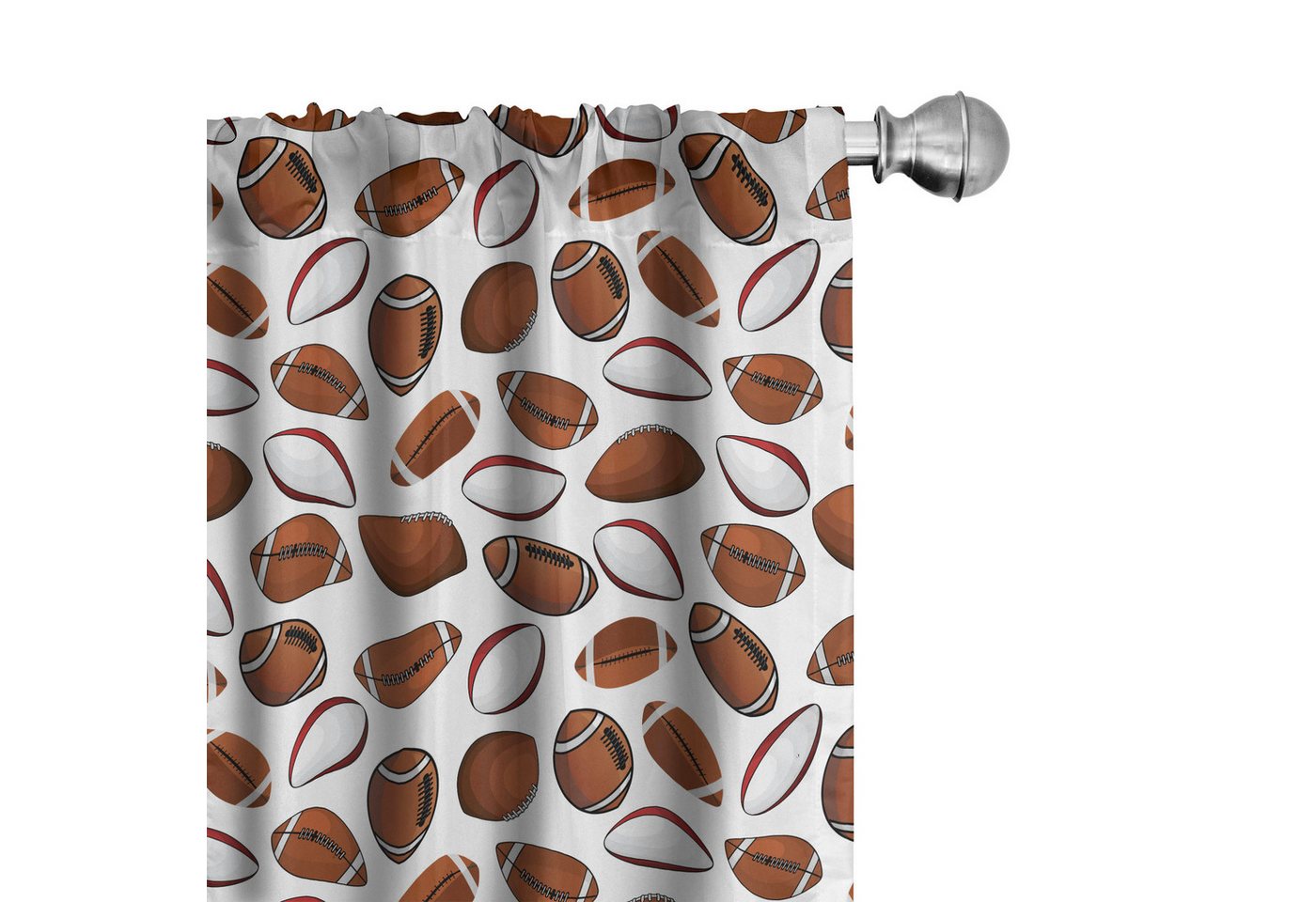 Abakuhaus Gardine Vorhang für Wohnzimmer Schlafzimmer Dekor, Microfaser, American Football Rugby Ball Abakuhaus Gardine Vorhang für Wohnzimmer Schlafzimmer Dekor, Microfaser, American Football Rugby Ball von Abakuhaus